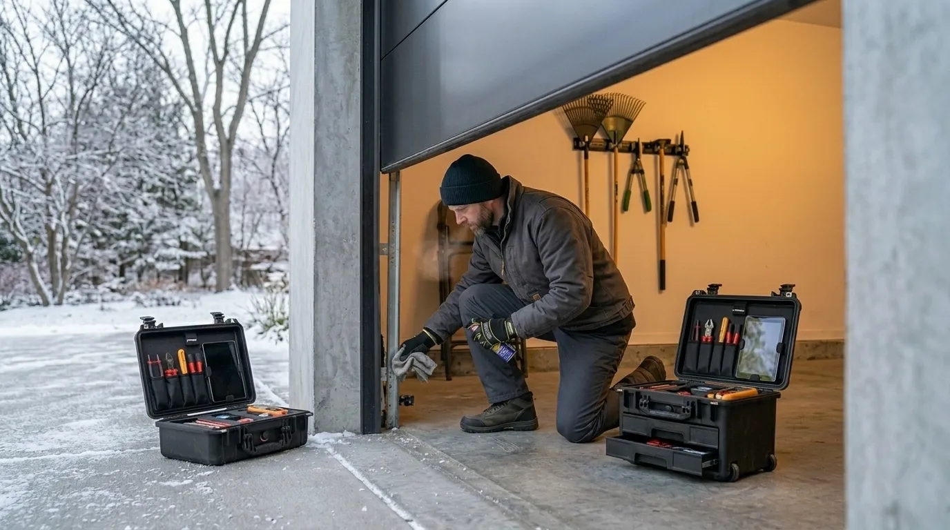 Full-view glass garage door