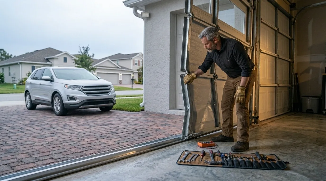 Repaired & tested - Irving garage door service
